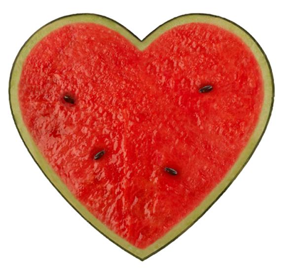 Heart - Plain Watermelon
